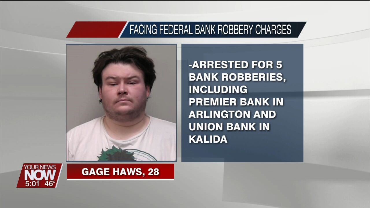 Suspect of multiple area bank robberies arrested in Findlay